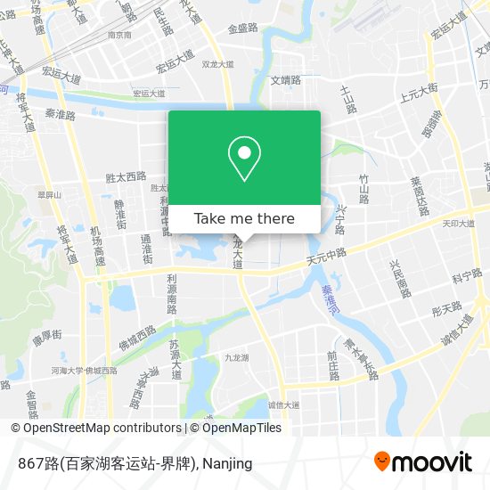867路(百家湖客运站-界牌) map
