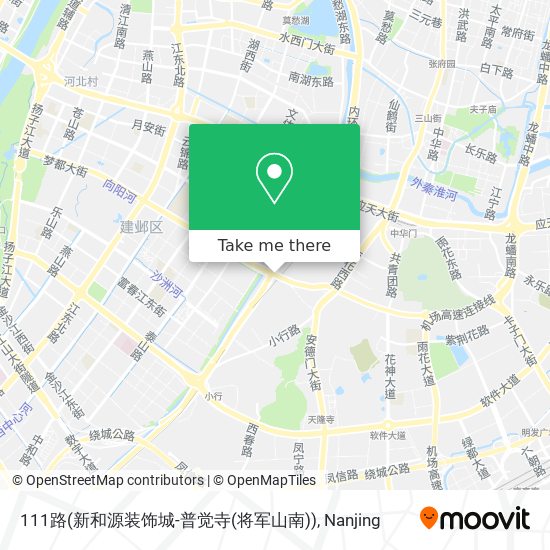 111路(新和源装饰城-普觉寺(将军山南)) map