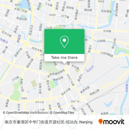 南京市秦淮区中华门街道开源社区-综治办 map