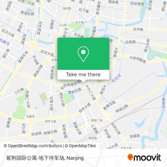 紫荆国际公寓-地下停车场 map