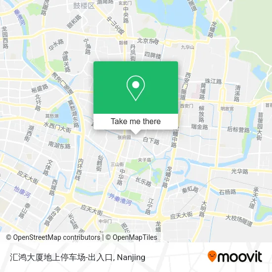 汇鸿大厦地上停车场-出入口 map