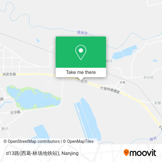 d13路(西葛-林场地铁站) map