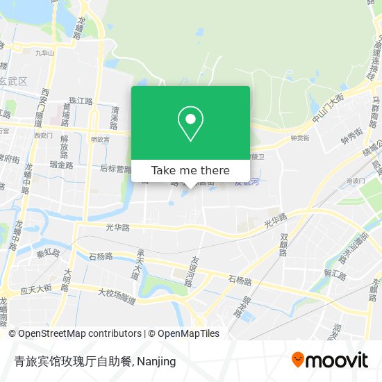 青旅宾馆玫瑰厅自助餐 map