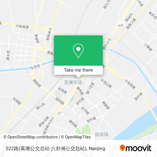 522路(葛塘公交总站-八卦洲公交总站) map