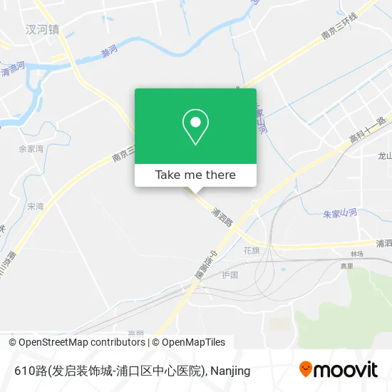 610路(发启装饰城-浦口区中心医院) map