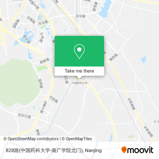 828路(中国药科大学-南广学院北门) map