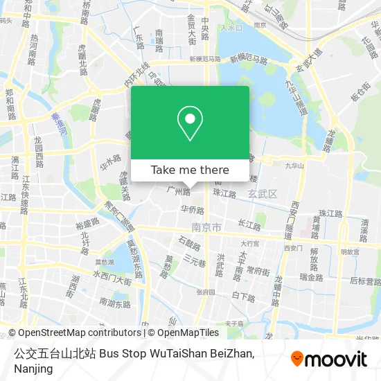 公交五台山北站 Bus Stop WuTaiShan BeiZhan map
