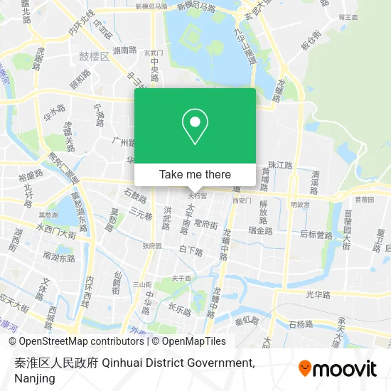 秦淮区人民政府 Qinhuai District Government map