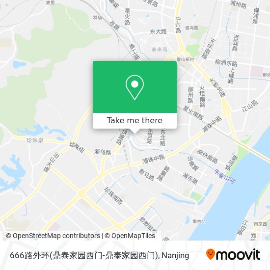 666路外环(鼎泰家园西门-鼎泰家园西门) map