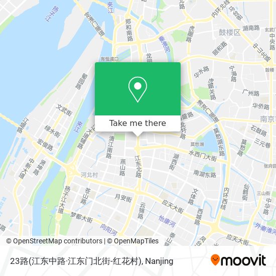 23路(江东中路·江东门北街-红花村) map
