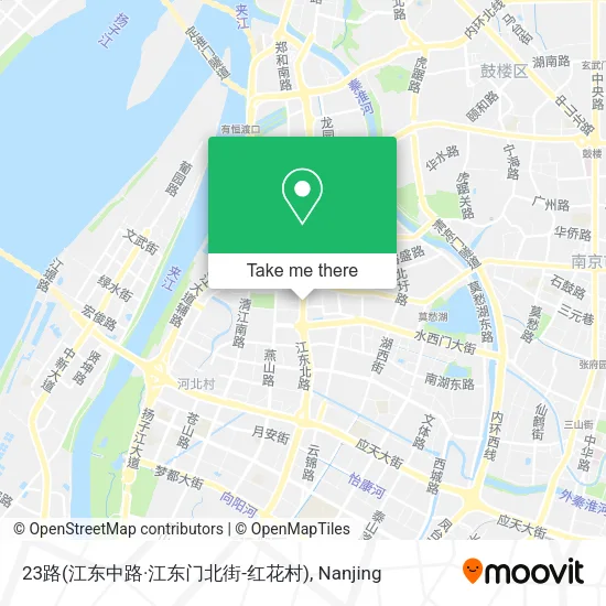23路(江东中路·江东门北街-红花村) map