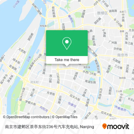 南京市建邺区茶亭东街236号汽车充电站 map