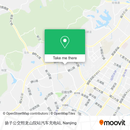 扬子公交熙龙山院站汽车充电站 map
