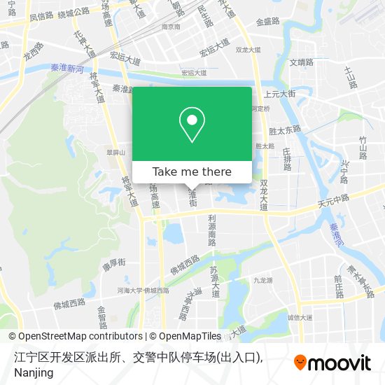 江宁区开发区派出所、交警中队停车场(出入口) map
