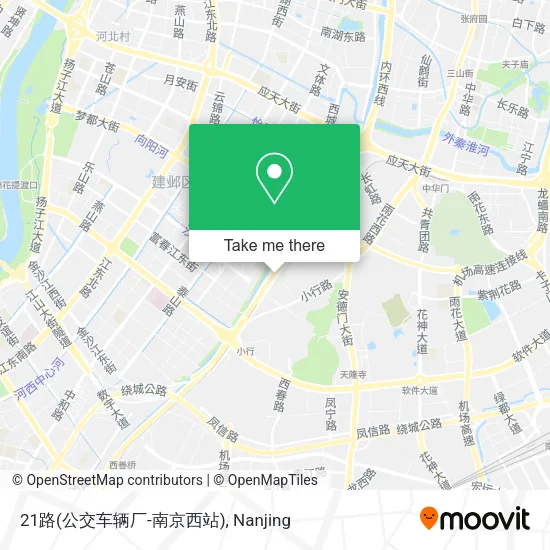 21路(公交车辆厂-南京西站) map