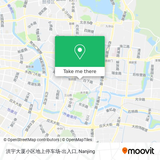 洪宇大厦小区地上停车场-出入口 map