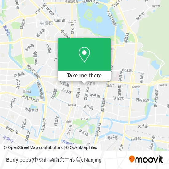 Body pops(中央商场南京中心店) map