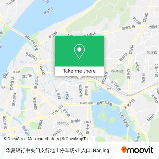 华夏银行中央门支行地上停车场-出入口 map