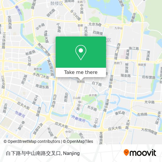 白下路与中山南路交叉口 map