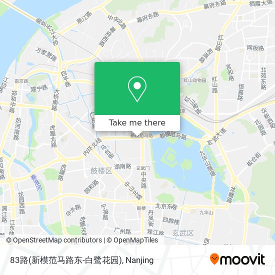 83路(新模范马路东-白鹭花园) map