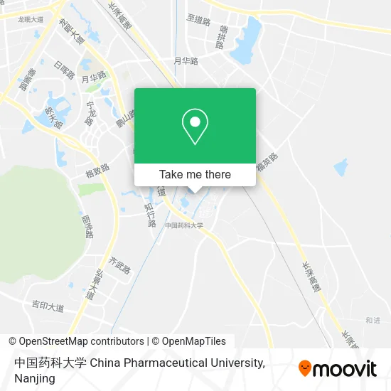 中国药科大学 China Pharmaceutical University map
