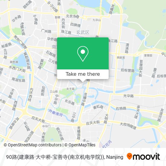 90路(建康路·大中桥-宝善寺(南京机电学院)) map