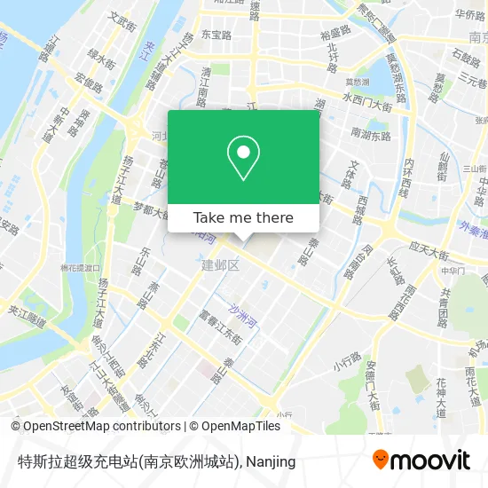 特斯拉超级充电站(南京欧洲城站) map