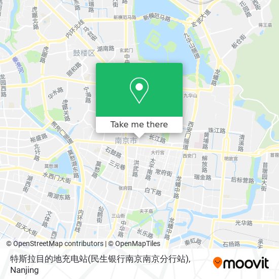 特斯拉目的地充电站(民生银行南京南京分行站) map