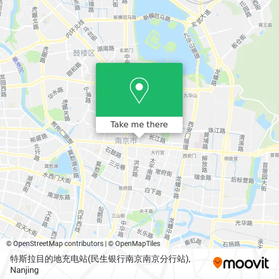 特斯拉目的地充电站(民生银行南京南京分行站) map