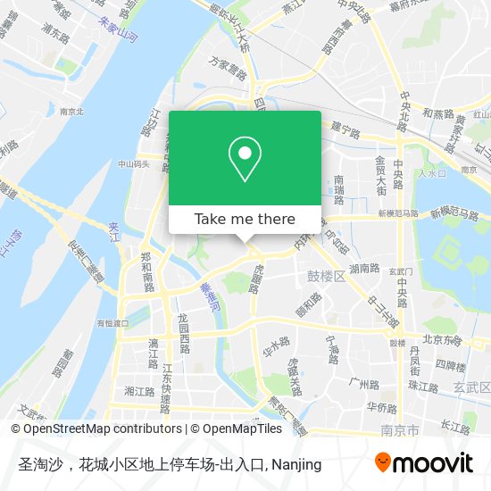圣淘沙，花城小区地上停车场-出入口 map