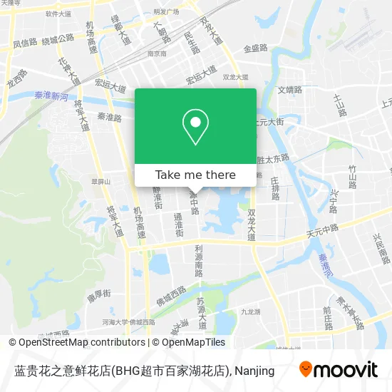 蓝贵花之意鲜花店(BHG超市百家湖花店) map