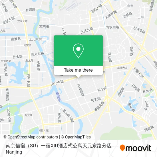 南京借宿（SU）一宿XIU酒店式公寓天元东路分店 map