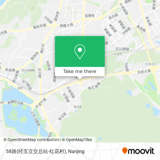 58路(经五立交总站-红花村) map