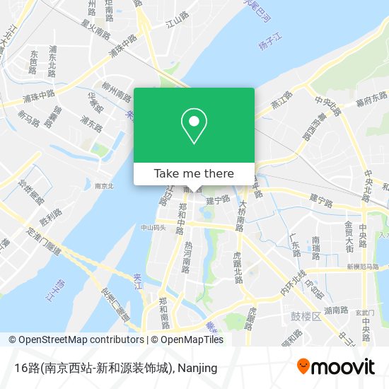 16路(南京西站-新和源装饰城) map