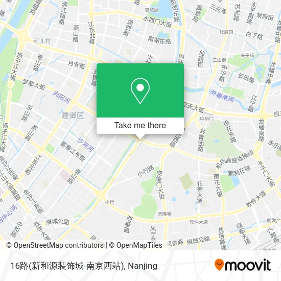 16路(新和源装饰城-南京西站) map