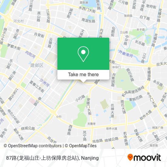 87路(龙福山庄-上坊保障房总站) map