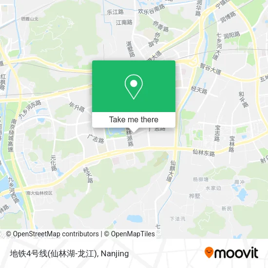 地铁4号线(仙林湖-龙江) map