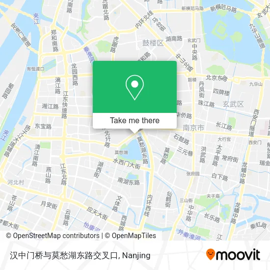 汉中门桥与莫愁湖东路交叉口 map
