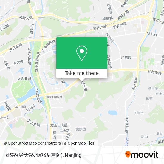 d5路(经天路地铁站-营防) map