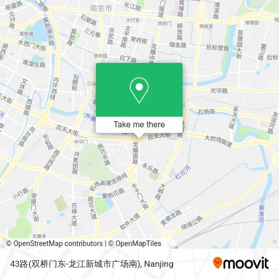 43路(双桥门东-龙江新城市广场南) map