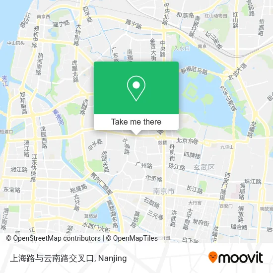 上海路与云南路交叉口 map
