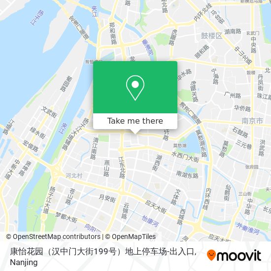 康怡花园（汉中门大街199号）地上停车场-出入口 map