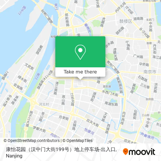 康怡花园（汉中门大街199号）地上停车场-出入口 map