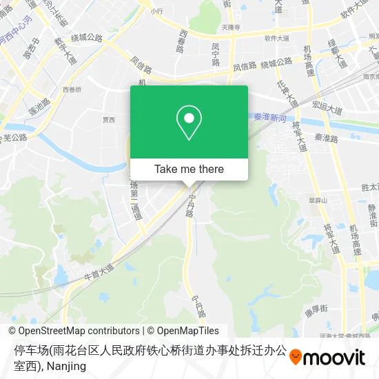 停车场(雨花台区人民政府铁心桥街道办事处拆迁办公室西) map