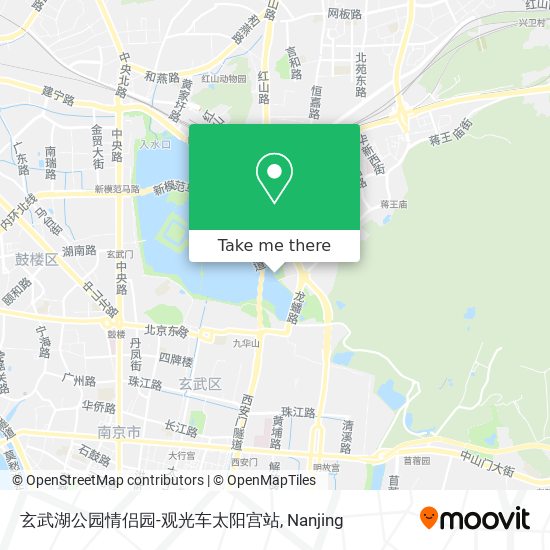 玄武湖公园情侣园-观光车太阳宫站 map