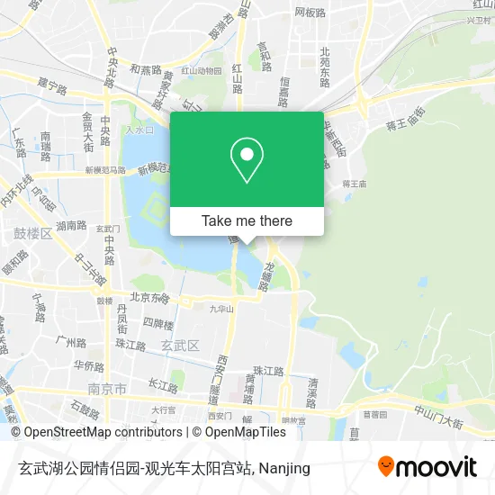 玄武湖公园情侣园-观光车太阳宫站 map