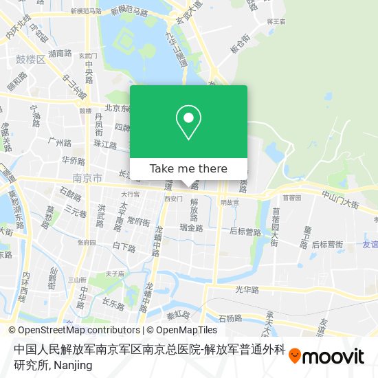 中国人民解放军南京军区南京总医院-解放军普通外科研究所 map