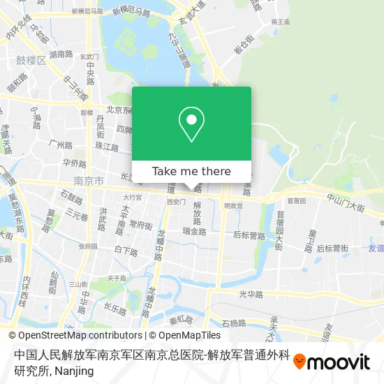 中国人民解放军南京军区南京总医院-解放军普通外科研究所 map