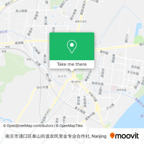 南京市浦口区泰山街道农民资金专业合作社 map