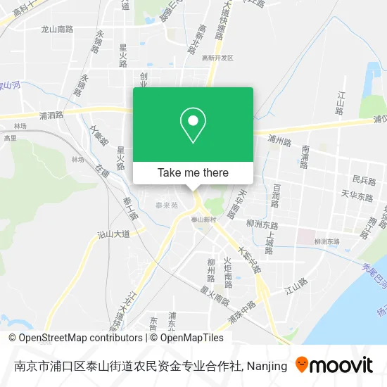 南京市浦口区泰山街道农民资金专业合作社 map